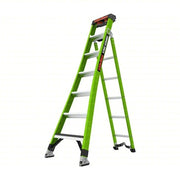 Combination Ladder,Hy Viz Green,7.1 ft
