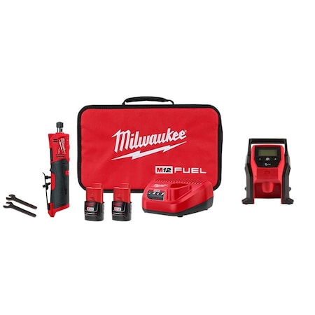 M12 FUEL Die Grinder Kit + M12 Inflator