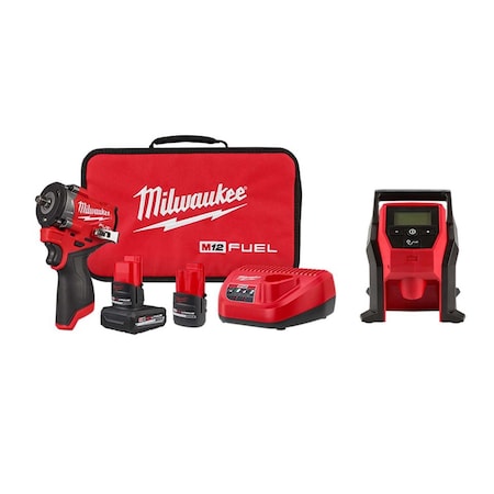 M12 FUEL Impact Wrench Kit+ M12 Inflator