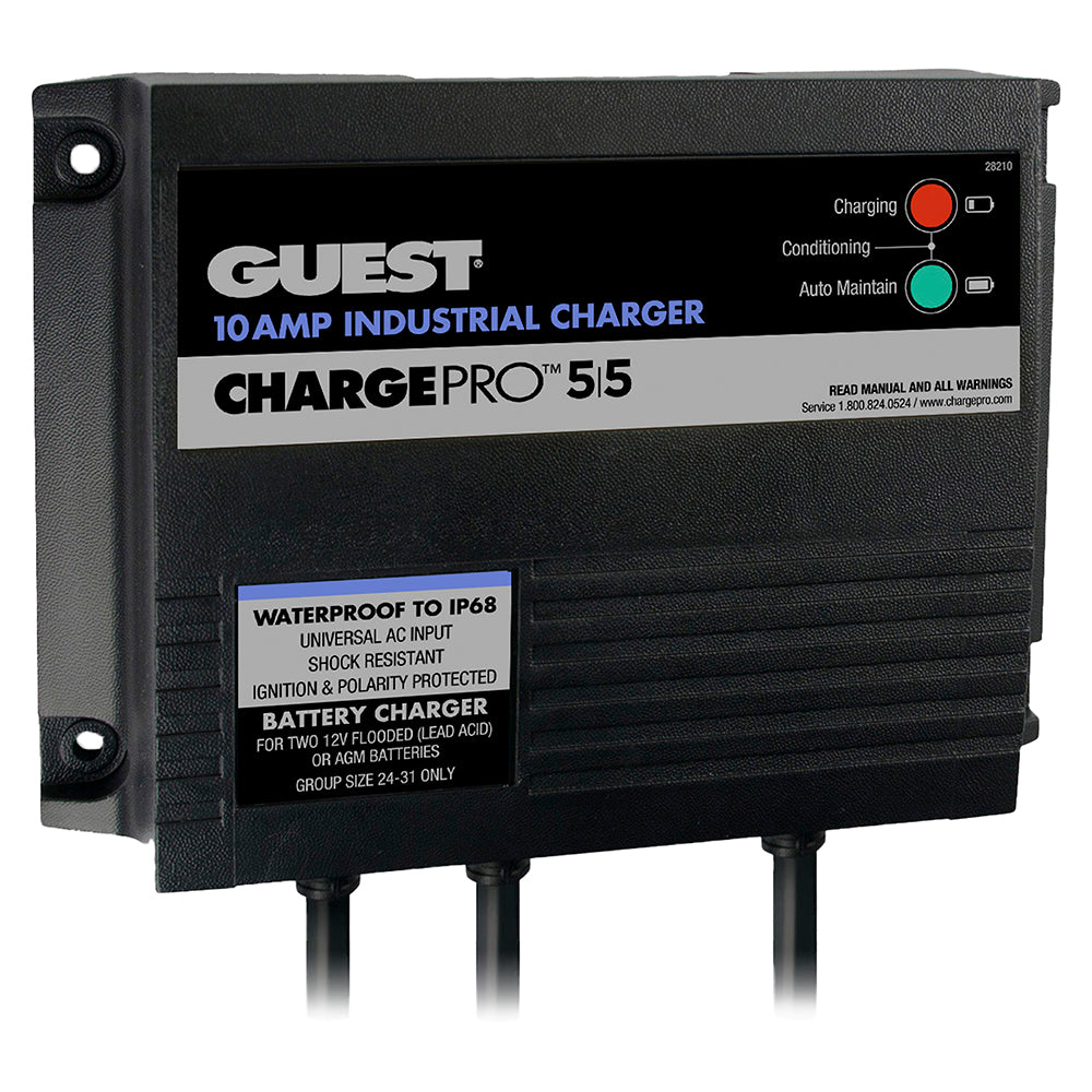10AMP - 12/24V 2 Bank 120V Input On-Board Battery Charger