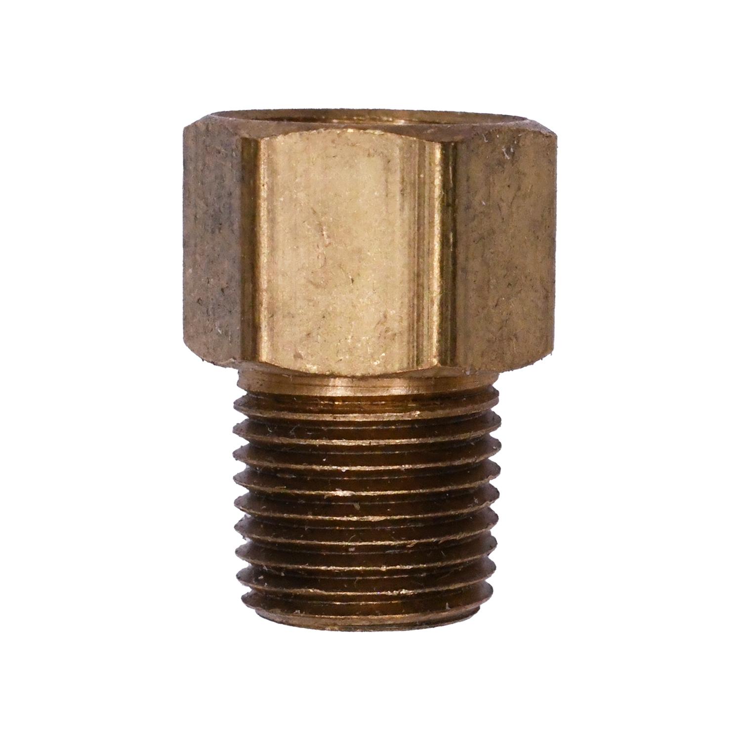 Brass Inverted Flare 1/4" To Male Pipe 1/8" Adapter