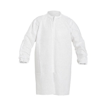 Lab Frock, ProShield(R), Serged, 39 3/4 in, White, 30 PK
