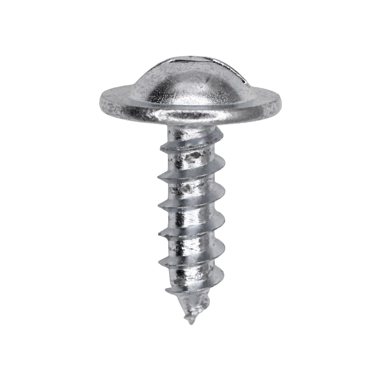 10 x 5/8" Slotted Truss Washer Head License Plate Screw, Zinc