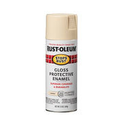 Spray Paint, Almond, Gloss, Solvent, 12 oz.