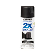 General Purpose Spray Paint, Black, Semi-Gloss, Solvent, 12 Oz