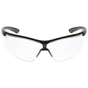 Klondike (KD7), Safety Glasses, Anti-Scratch, Clear Lens, Black/Gray Frame, Half Frame