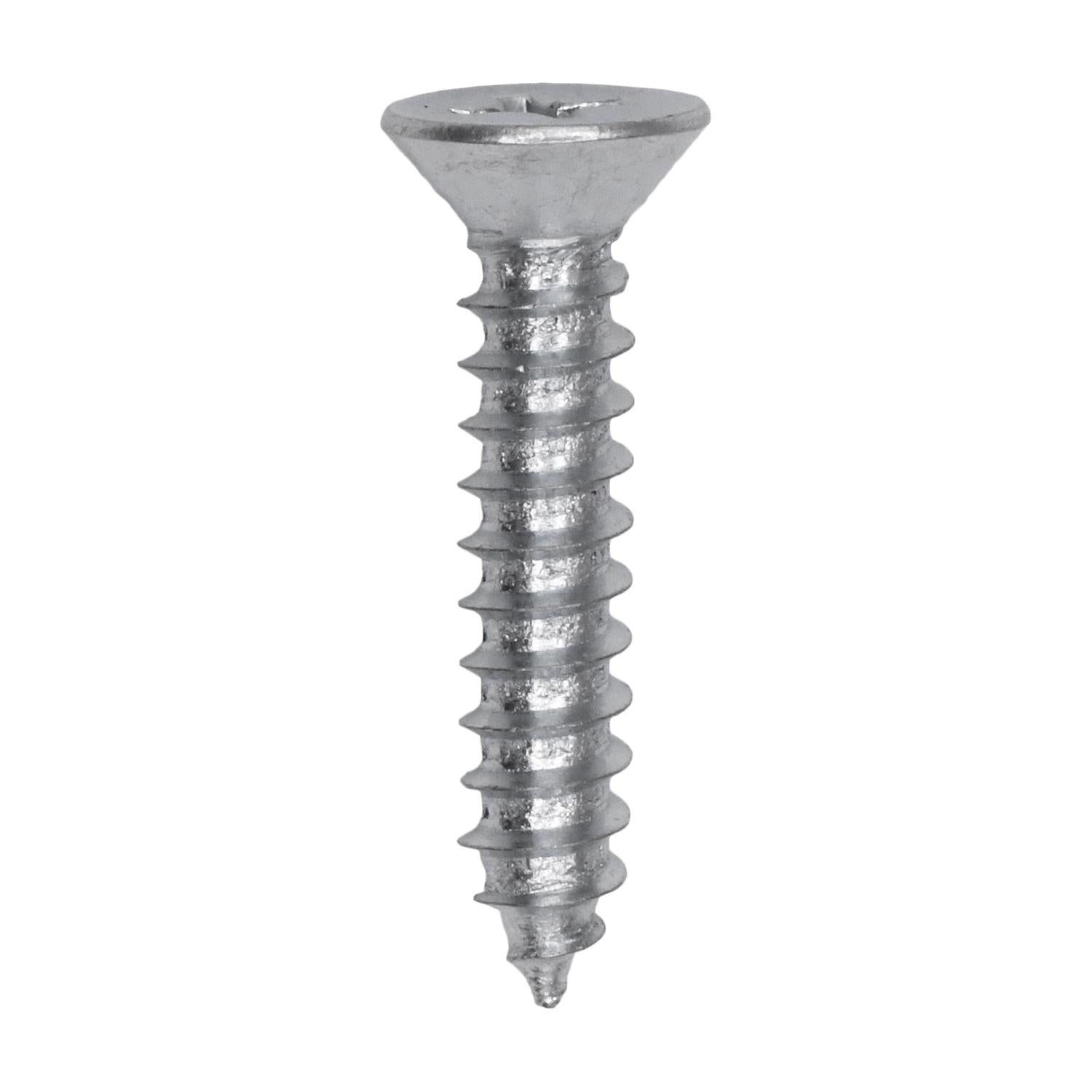 10 x 1" Phillips Flat Head Tapping Screw Zinc Ab