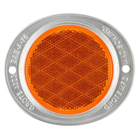 Reflector, Armored, Yellow, Dia 4 11/16 In