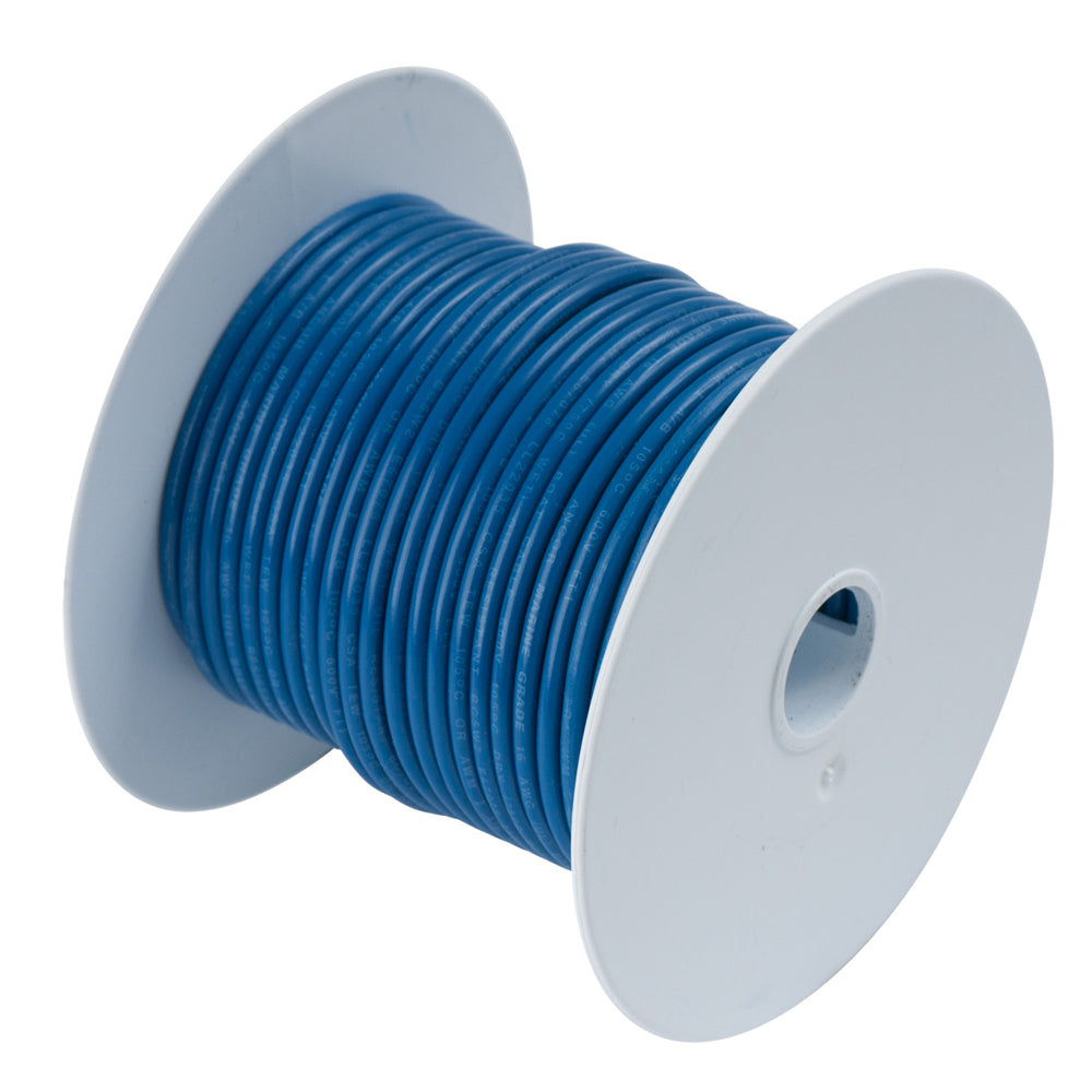 Dark Blue 14AWG Tinned Copper Wire - 100'