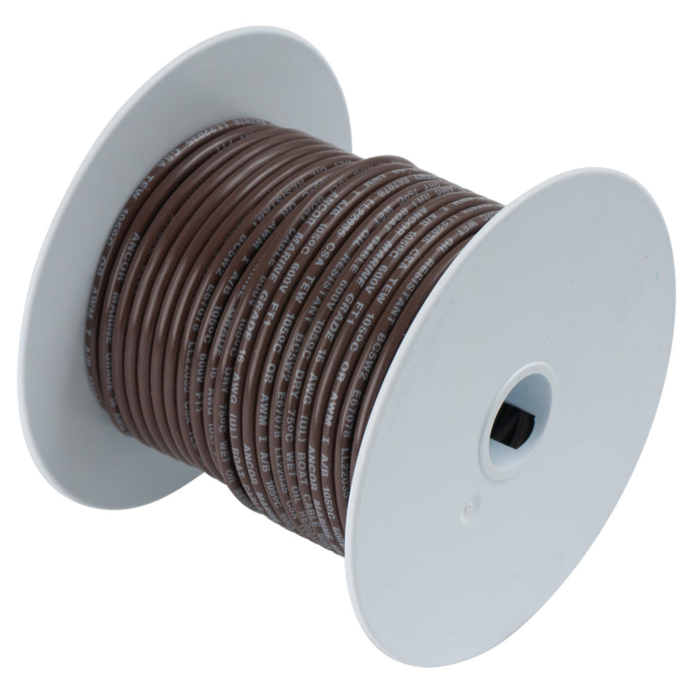 Brown 14AWG Tinned Copper Wire - 100'