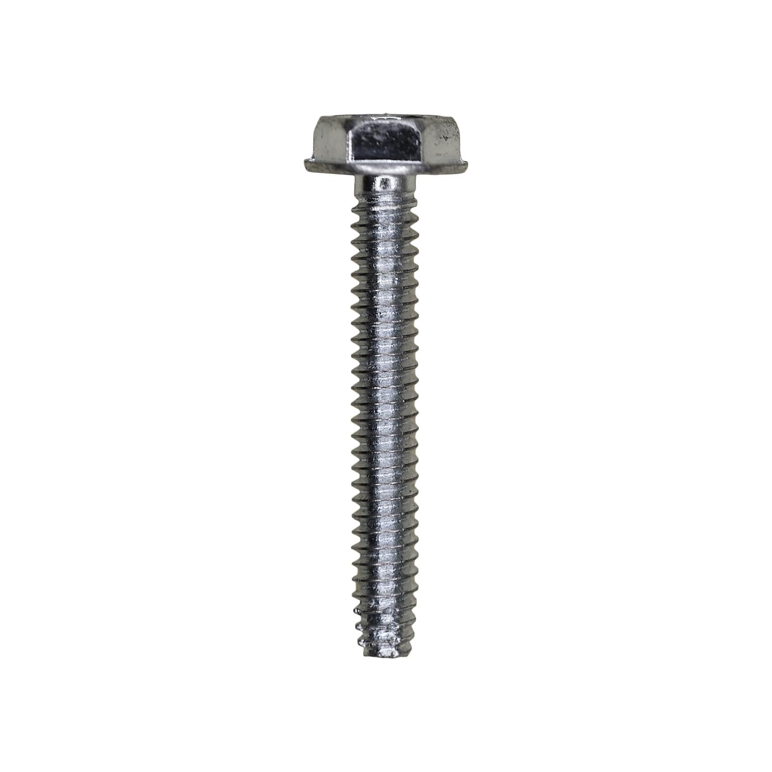 6-32 x 1" Indented Hex Washer Head Type F Zinc Thread Cutting Screw