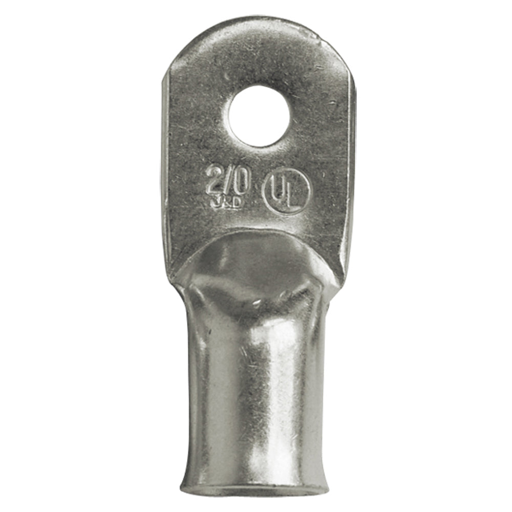 Heavy Duty 2 AWG 1/4" Tinned Lug - 25-Pack