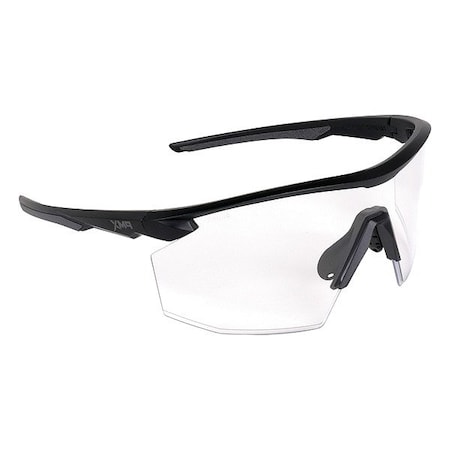 PMXSPEC(R), Safety Glasses, H2MAX Anti-Fog, Clear Lens, Black Frame, Half-Frame