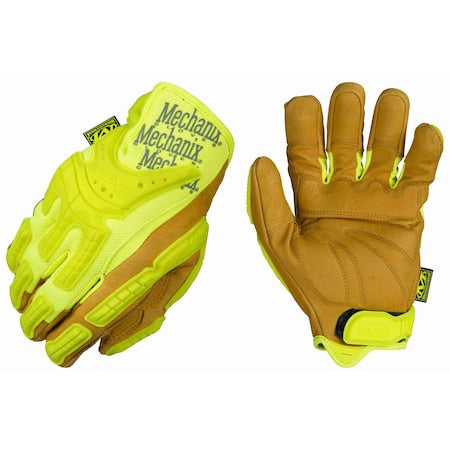 CG40-91 Mechanics Gloves, Pigskin Palm, TrekDry Back, 8, High-Visibility Yellow