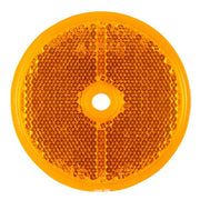 Reflector, Screw-On, Yellow, Dia 2 1/2 In