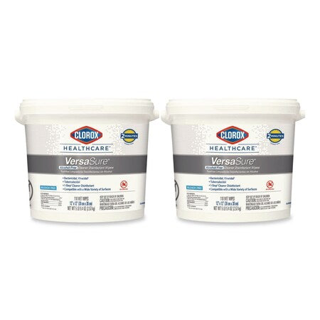 VersaSure Cleaner Disinfectant Wipes, 1-Ply, 12 x 12, Fragranced, White, 110 Wipes, PK2