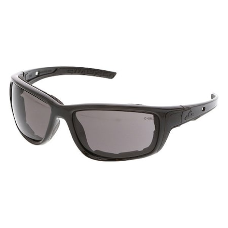 Swagger (SR5), Safety Glasses, MAX6 Anti-Fog, Gray Lens, Charcoal Frame, Full-Frame, 1 PR