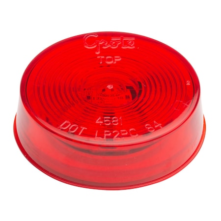 Lamp,Optic Lens,LED,2.5 In.,Red