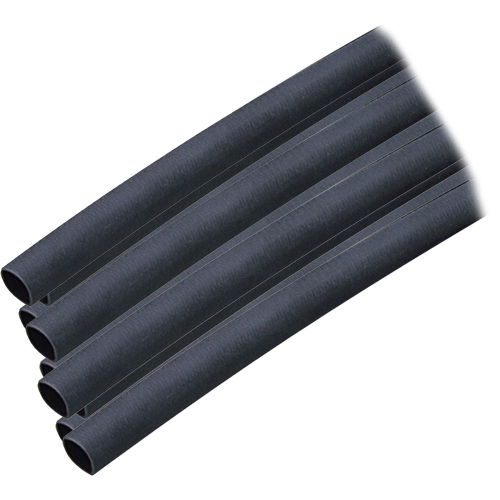 Adhesive Lined Heat Shrink Tubing (ALT) - 1/4" x 6" - 10-Pack - Black