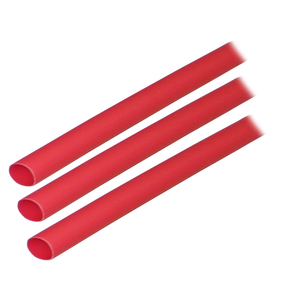 Adhesive Lined Heat Shrink Tubing (ALT) - 1/4" x 3" - 3-Pack - Red