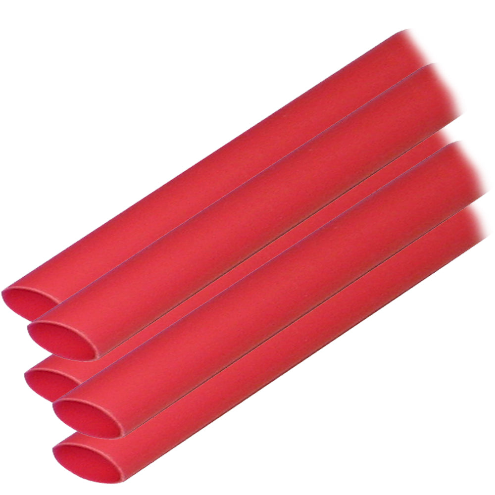 Adhesive Lined Heat Shrink Tubing (ALT) - 3/8" x 12" - 5-Pack - Red