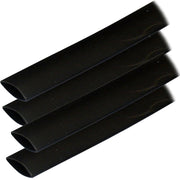 Adhesive Lined Heat Shrink Tubing (ALT) - 3/4" x 12" - 4-Pack - Black