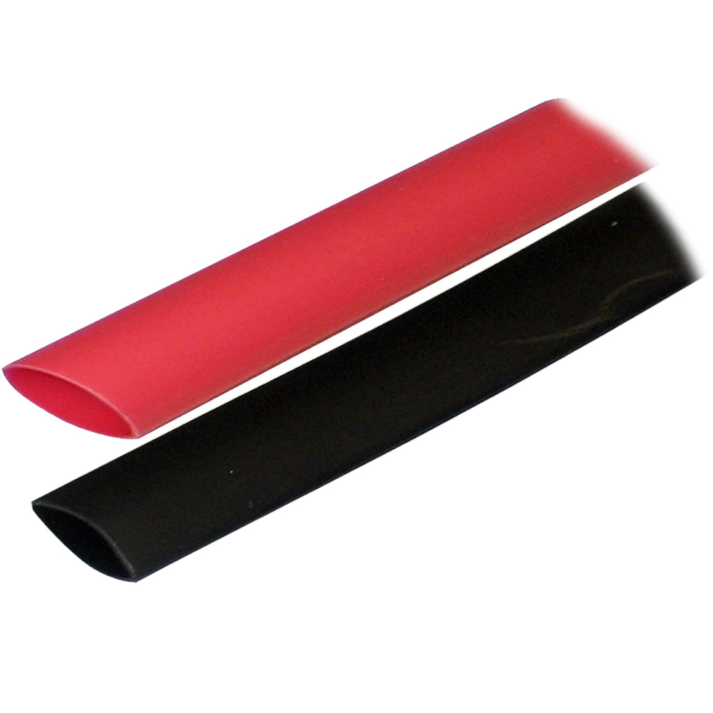 Adhesive Lined Heat Shrink Tubing (ALT) - 3/4" x 3" - 2-Pack - Black/Red