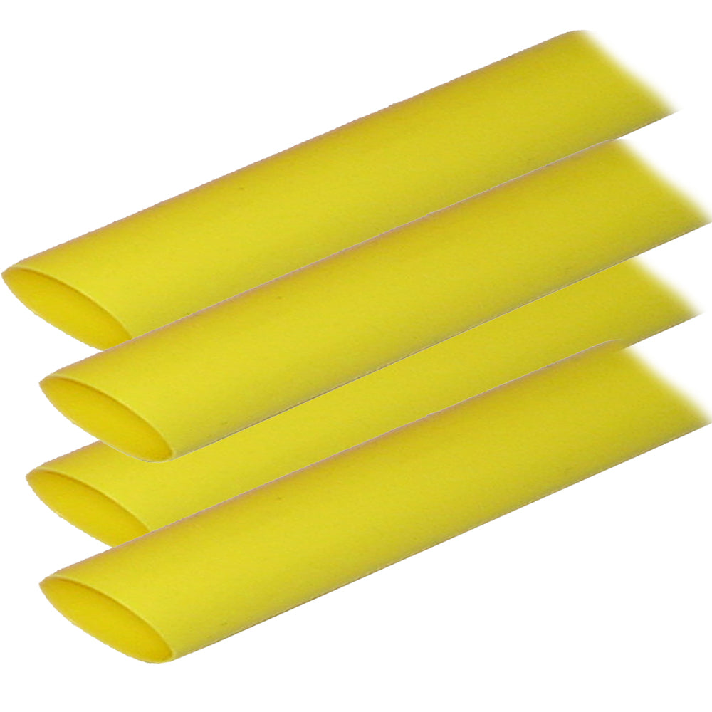 Adhesive Lined Heat Shrink Tubing (ALT) - 3/4" x 12" - 4-Pack - Yellow