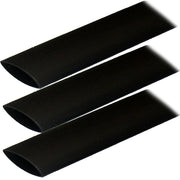 Adhesive Lined Heat Shrink Tubing (ALT) - 1" x 12" - 3-Pack - Black