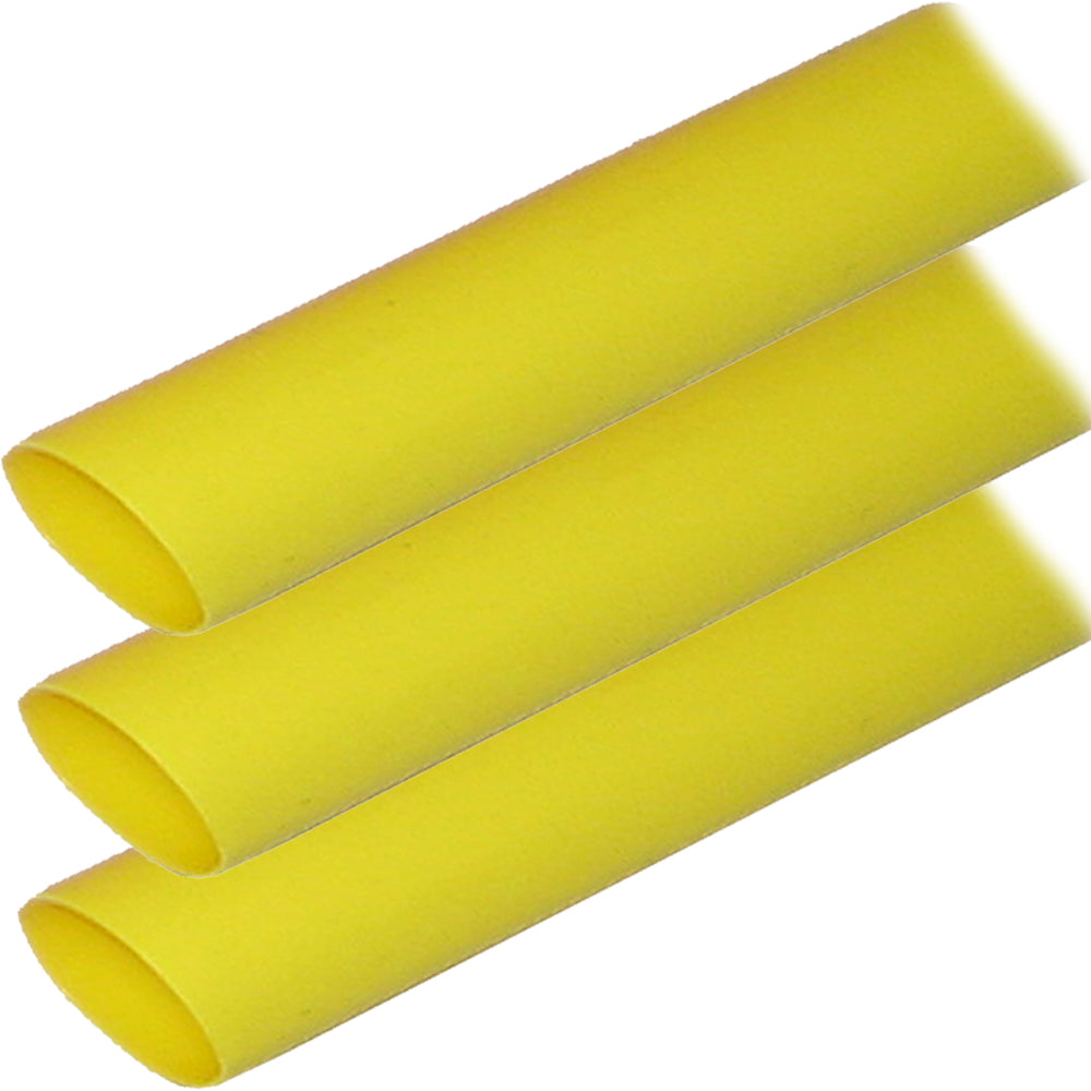 Adhesive Lined Heat Shrink Tubing (ALT) - 1" x 6" - 3-Pack - Yellow