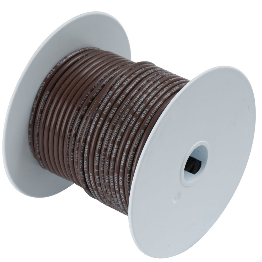 Brown 16 AWG Tinned Copper Wire - 500'