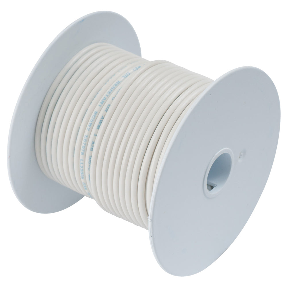 White 16 AWg Tinned Copper Wire - 500'