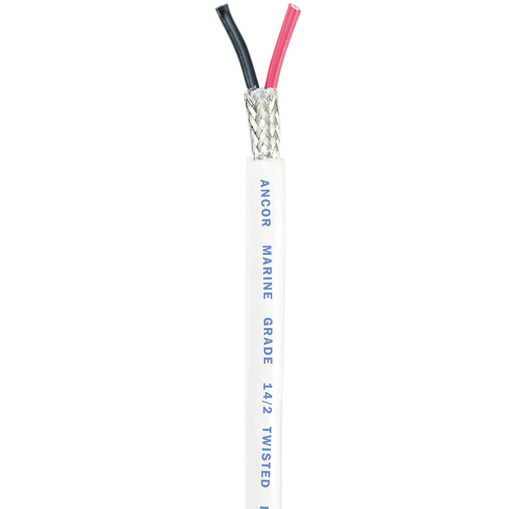 Twisted Pair w/Shield - 14/2 AWG - Round - Red/Black - 250'