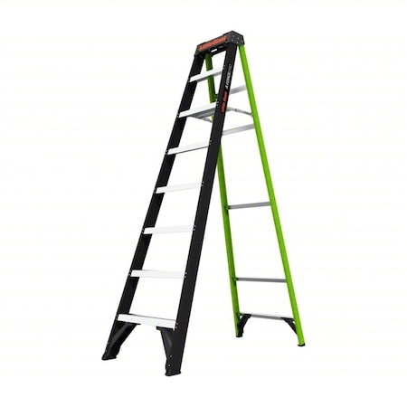 A-Frame Stepladder, Fiberglass, 8 ft, 12.3 ft