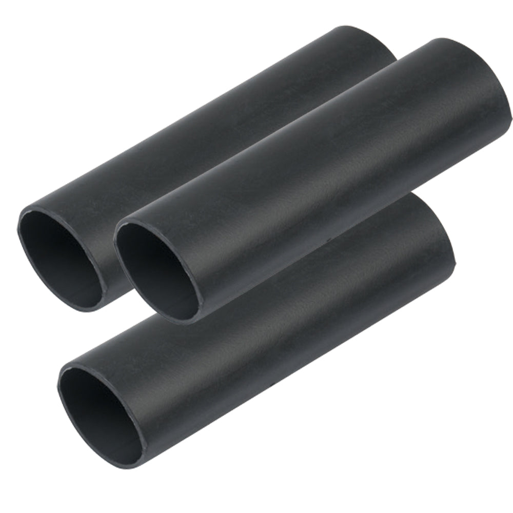 Heavy Wall Heat Shrink Tubing - 3/4" x 12" - 3-Pack - Black