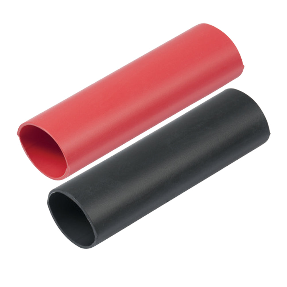 Heavy Wall Heat Shrink Tubing - 3/4" x 3" - 2-Pack - Black/Red