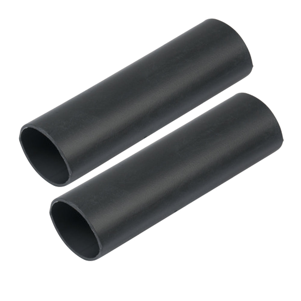 Heavy Wall Heat Shrink Tubing - 1" x 12" - 2-Pack - Black