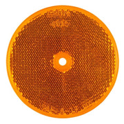 Reflector,Yellow,Round Shape,3-5/16" dia