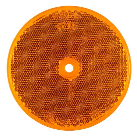 Reflector,Yellow,Round Shape,3-5/16" dia