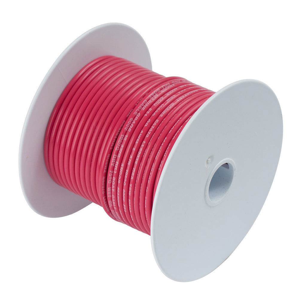 Red 1/0 AWG Tinned Copper Battery Cable - 25'