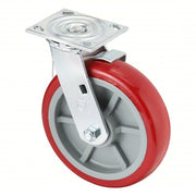 Swivel Caster,8" x 2",Polyurethane