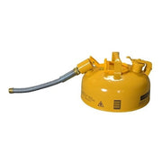 Type II Safety Can, Galvanized Steel, 1 gal, 7/8 in Flexible Metal Hose, Yellow, Diesel