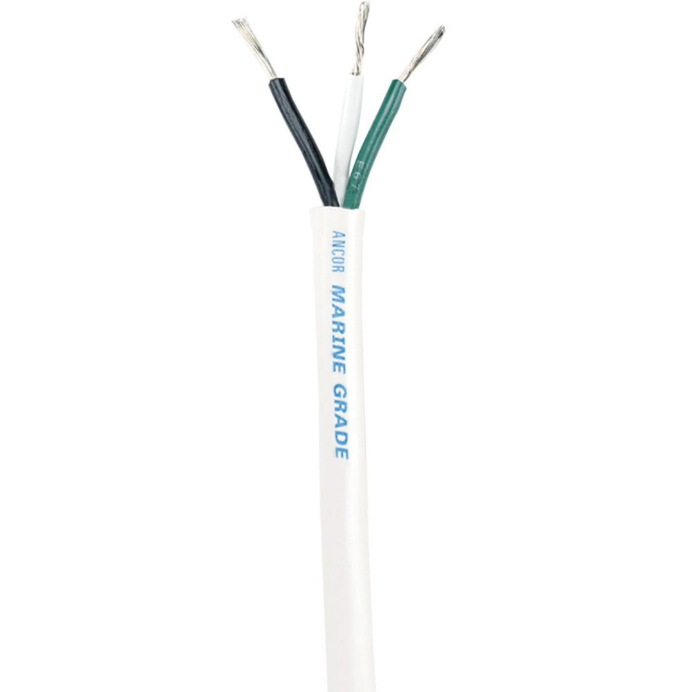 White Triplex Cable - 12/3 AWG - Round - 100'