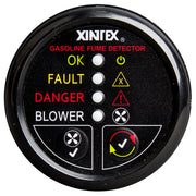Gasoline Fume Detector with Blower Control - Black Bezel - 12V
