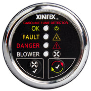 Gasoline Fume Detector with Blower Control - Chrome Bezel - 12V