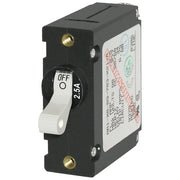 7197 A-Series White Toggle Circuit Breaker - Single Pole 2.5A