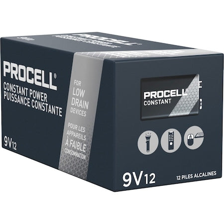 Procell Constant 9V Alkaline Battery, PK12