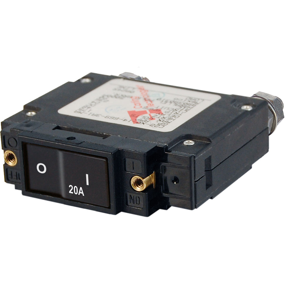 7543 C-Series Flat Rocker Circuit Breaker - Single Pole - 20A