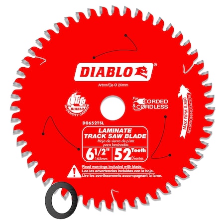 6-1/2in. 52-Teeth Track Saw Blade for Laminate