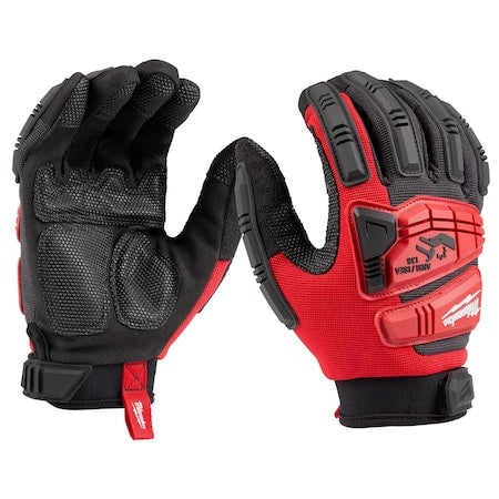 Not Applicable Work Gloves, M, Black/Red, 1 PR